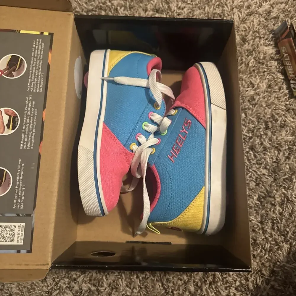 Heelys Youth size 1 Multi Neon Original Box (Barely Used)